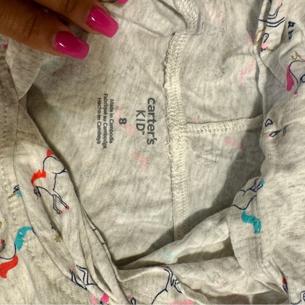 Carter's Gray Unicorn Hoodie with Gold Accents - Picture 4 of 4